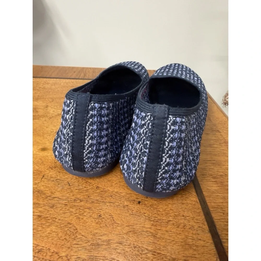 Skechers Cleo Round our Moment Women's 10 Knit Ballet Flats Navy White Foam Cool